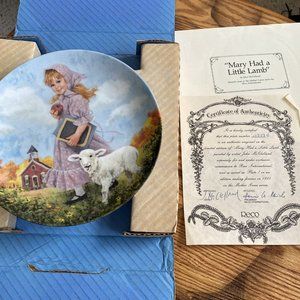 Reco Collector Plates Limited Bradford Exc. w/COA Mary Had a Little Lamb